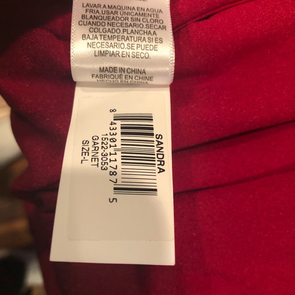 DRESS THE POPULATION Sandra Garnet Red Trumpet Gown party dress NEW - Picture 11 of 12